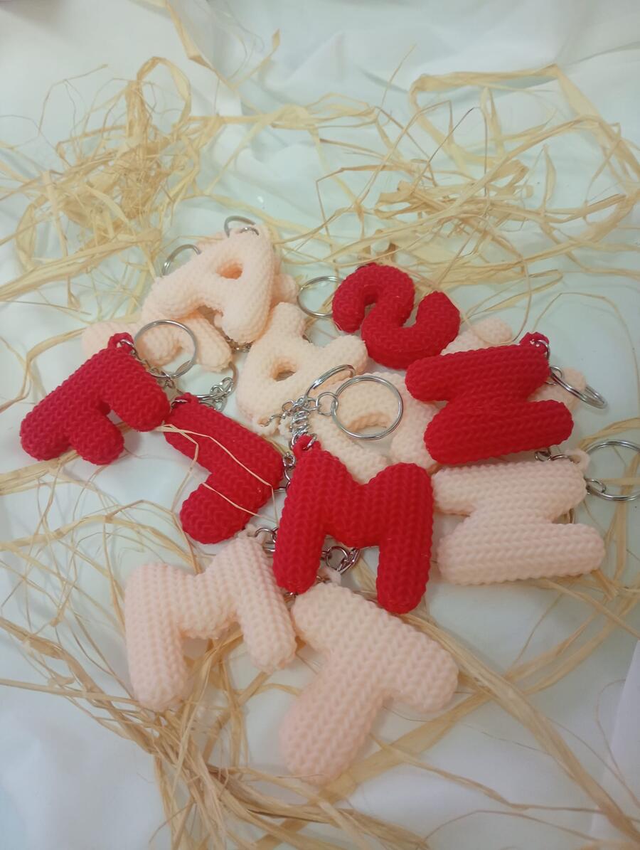 Lettera portachiavi 3D ispirato amigurumi