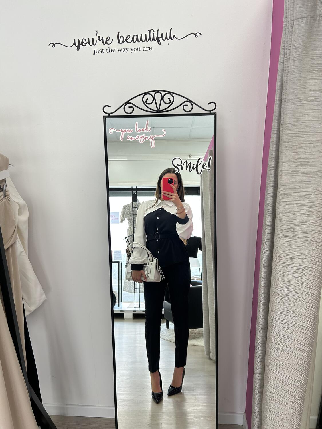 NOVITÀ Camicia bicolor con cintura