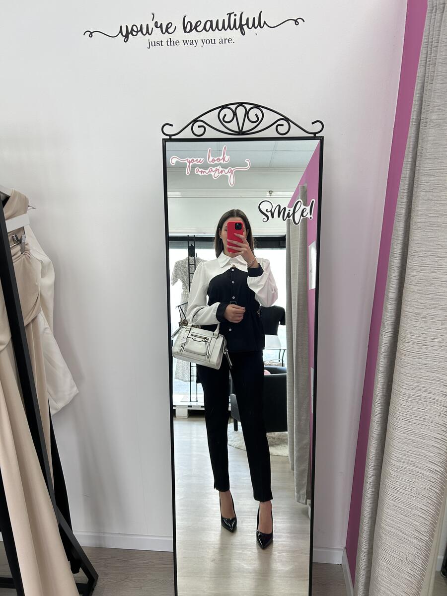 NOVITÀ Camicia bicolor con cintura