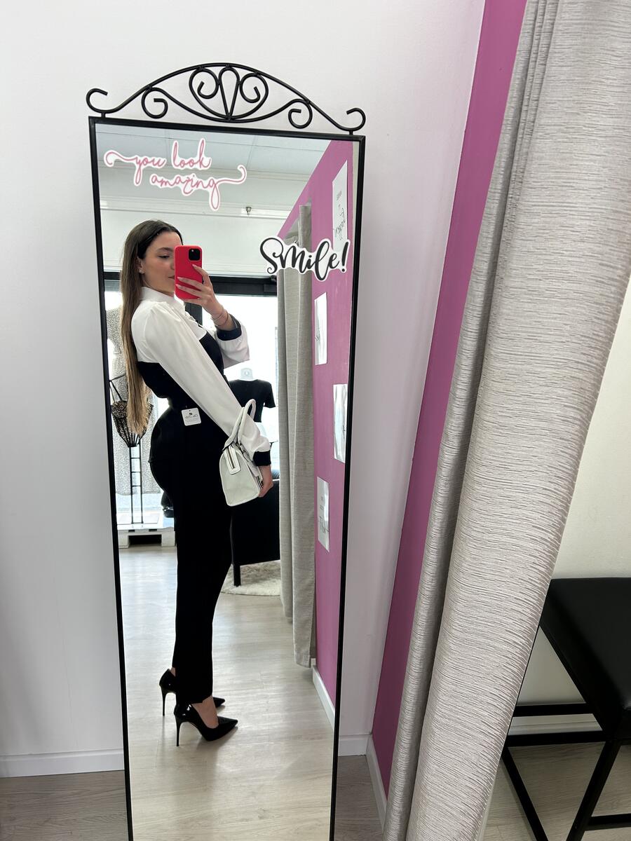 NOVITÀ Camicia bicolor con cintura