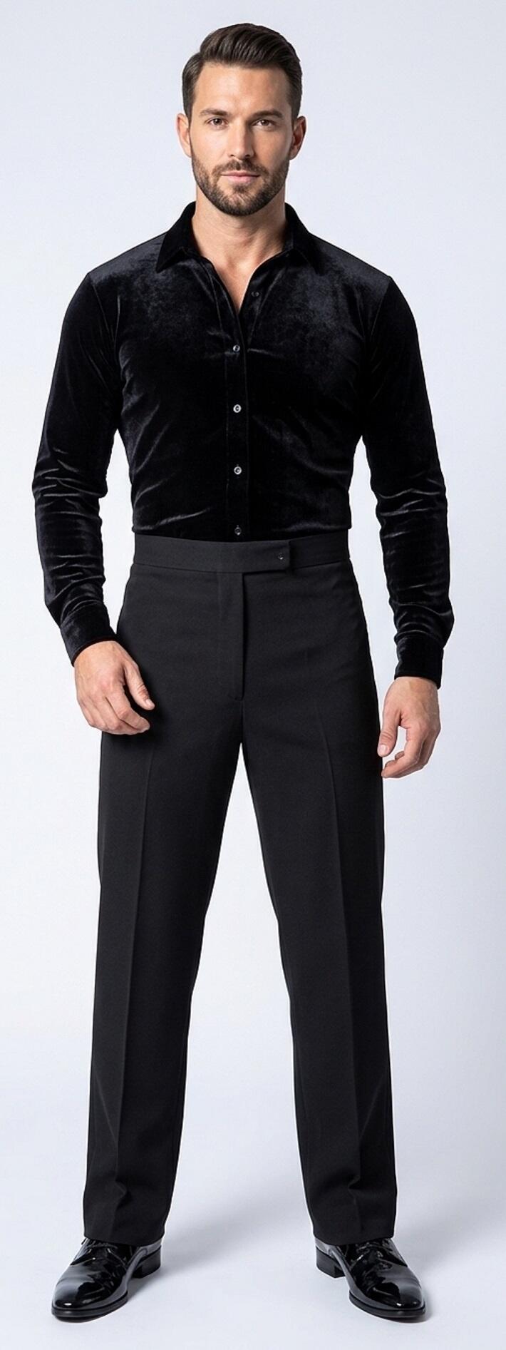 DANCE PANTS FOR MEN NARROW WITHOUT PENCE WITH THROUGH 7-0002B 