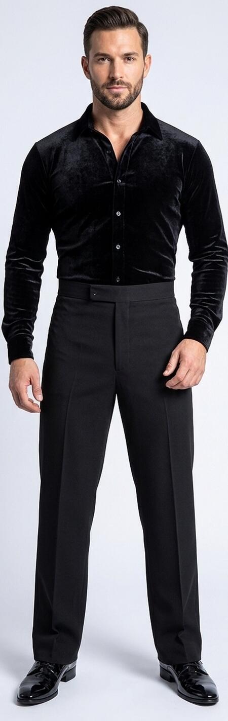 DANCE PANTS FOR MEN NARROW WITHOUT PENCE WITH THROUGH 7-0002B 
