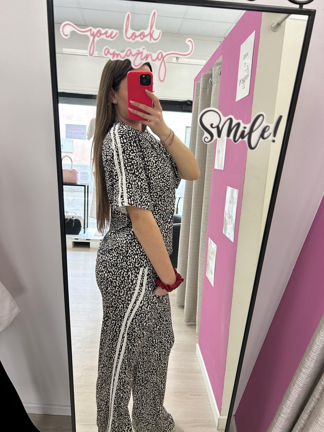 NOVITÀ Completo maculato t-shirt e panta palazzo