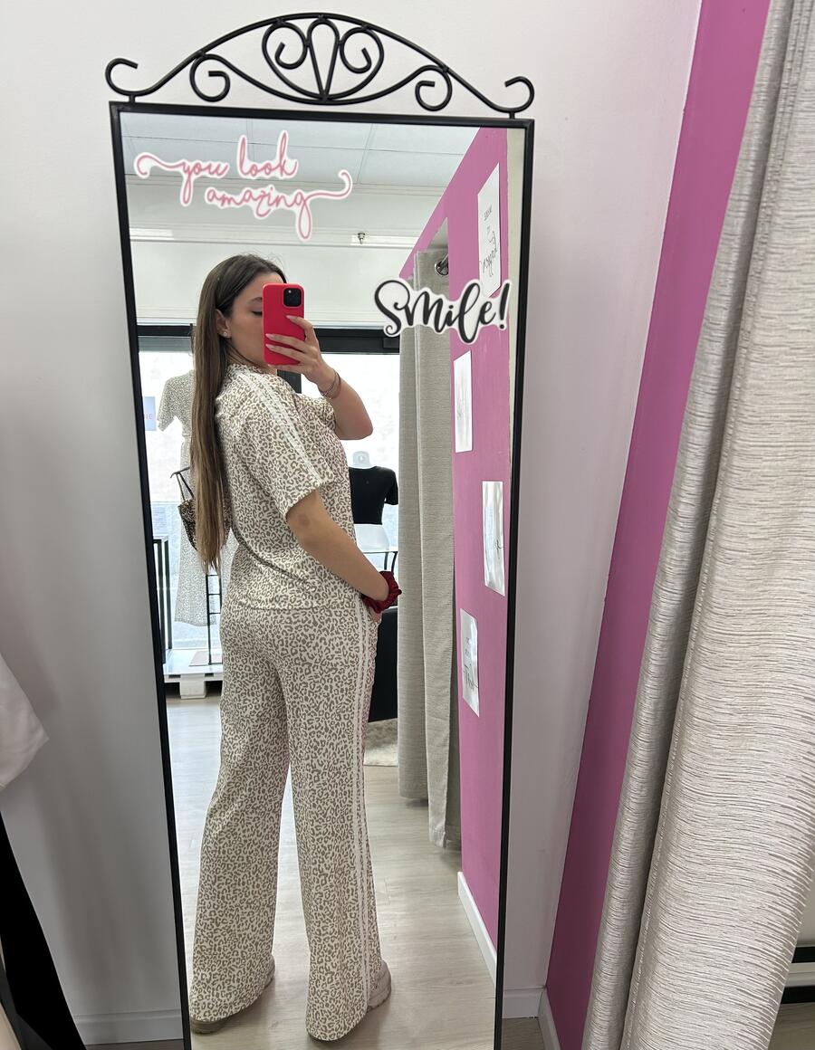 NOVITÀ Completo maculato t-shirt e panta palazzo