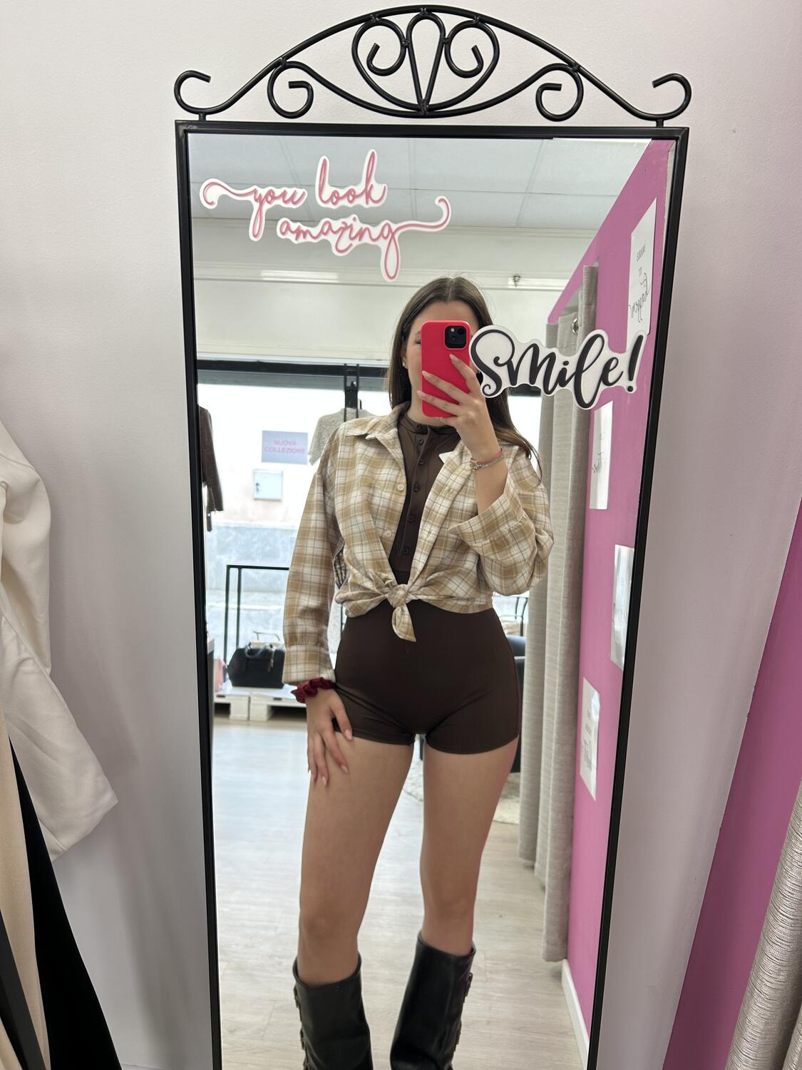 NOVITÀ Camicia a scacchi in misto viscosa