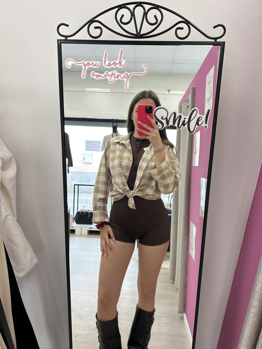 NOVITÀ Camicia a scacchi in misto viscosa