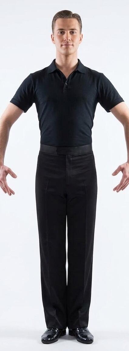 Pantaloni basic larghezza media da standard ballo liscio e social dance 7-0005