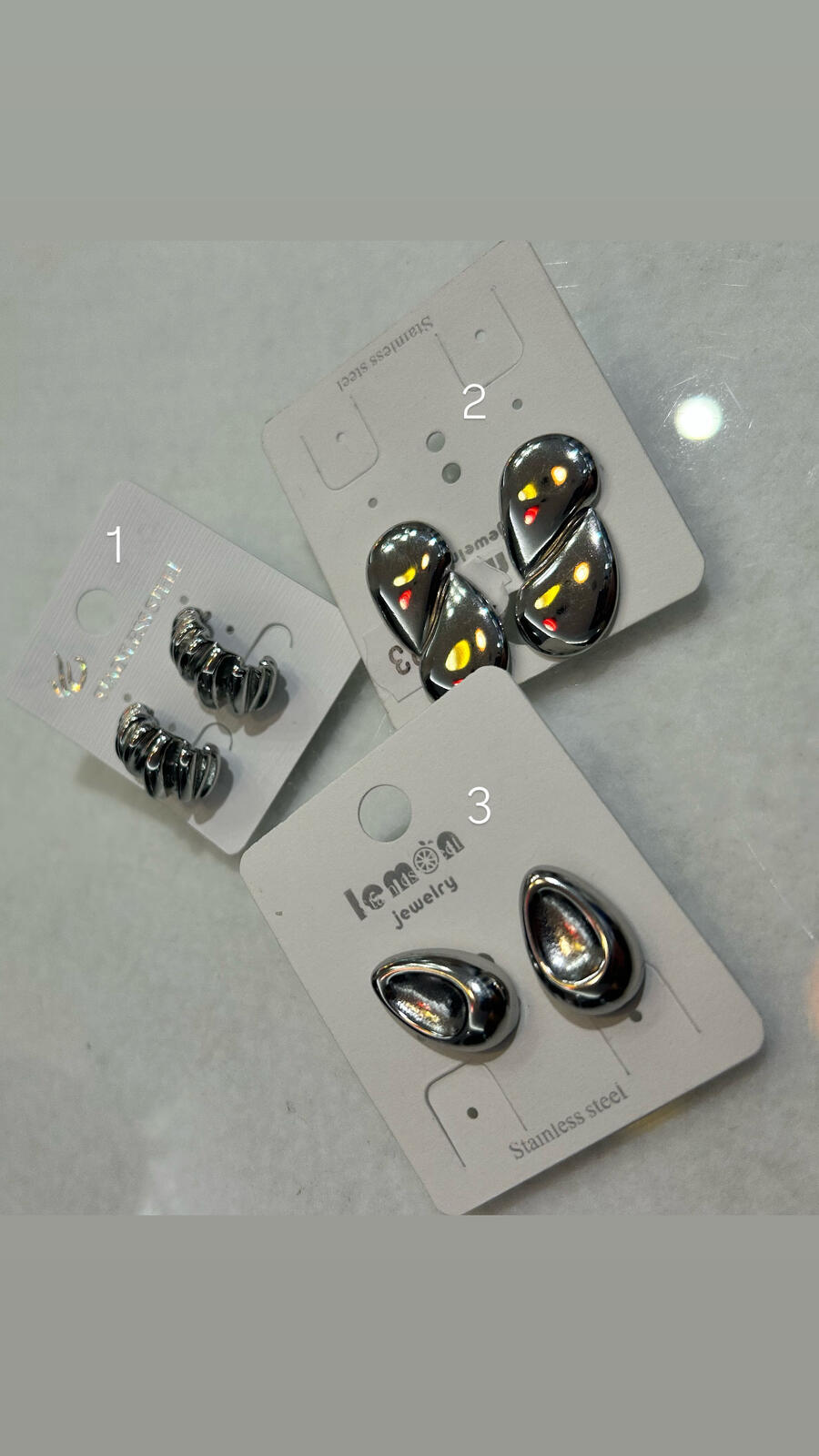 Orecchini in acciaio 