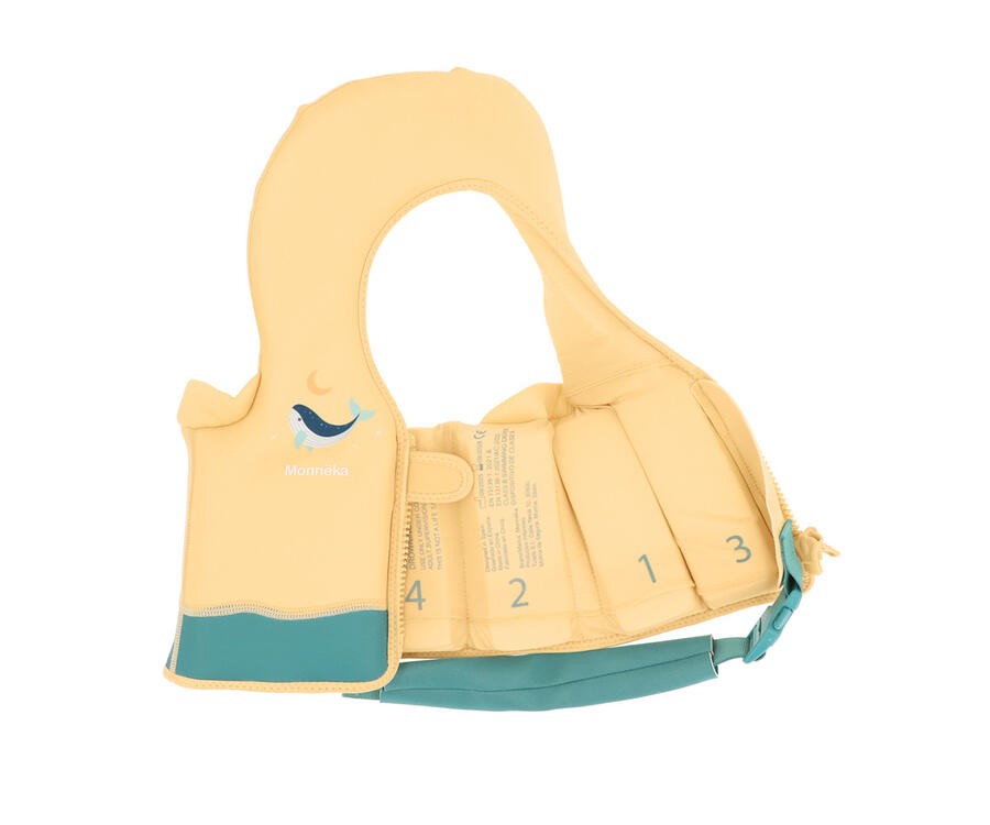 Gilet galleggiante per apprendimento del nuoto Monnëka – 1-2 anni (11-15 kg) - Teal Whale