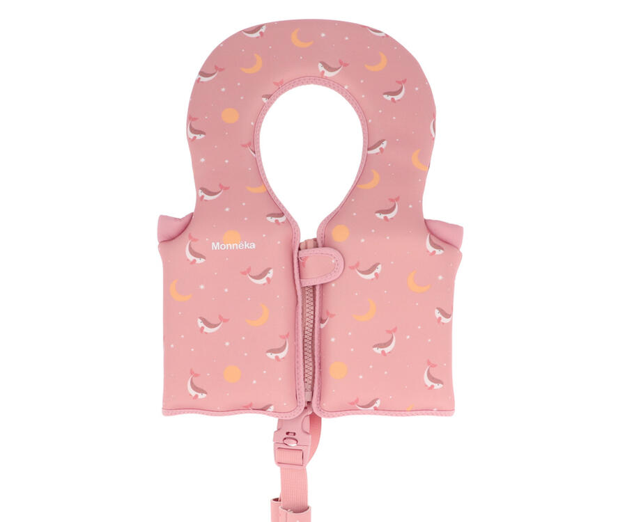 Gilet galleggiante per apprendimento del nuoto Monnëka – 1-2 anni (11-15 kg) - Pink Whale