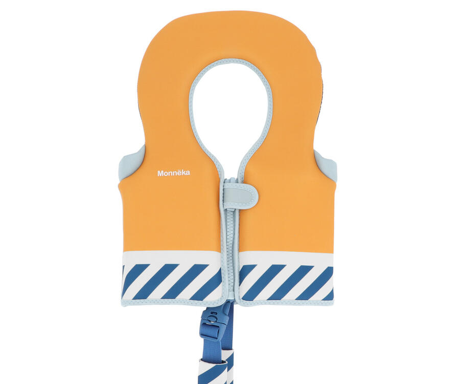 Gilet galleggiante per apprendimento del nuoto Monnëka – 1-2 anni (11-15 kg) - Stripes Blues & Beyond