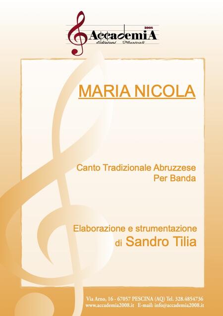 MARIA NICOLA (Per Banda) - Sandro Tilia / AA.VV.
