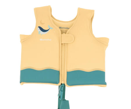 Giacca galleggiante Monnëka - Teal Whale - Taglia 2-3 anni (M – 15-19 kg) Taglia 3-6 anni (L – 19-30 kg) 