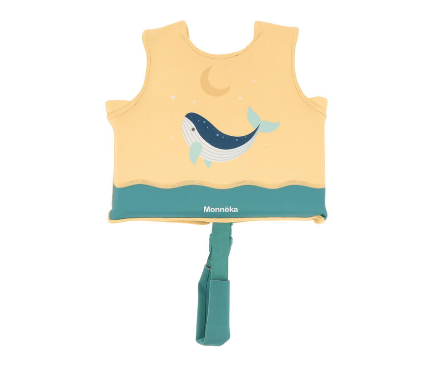 Giacca galleggiante Monnëka - Teal Whale - Taglia 2-3 anni (M – 15-19 kg)  Taglia 3-6 anni (L – 19-30 kg)  ​