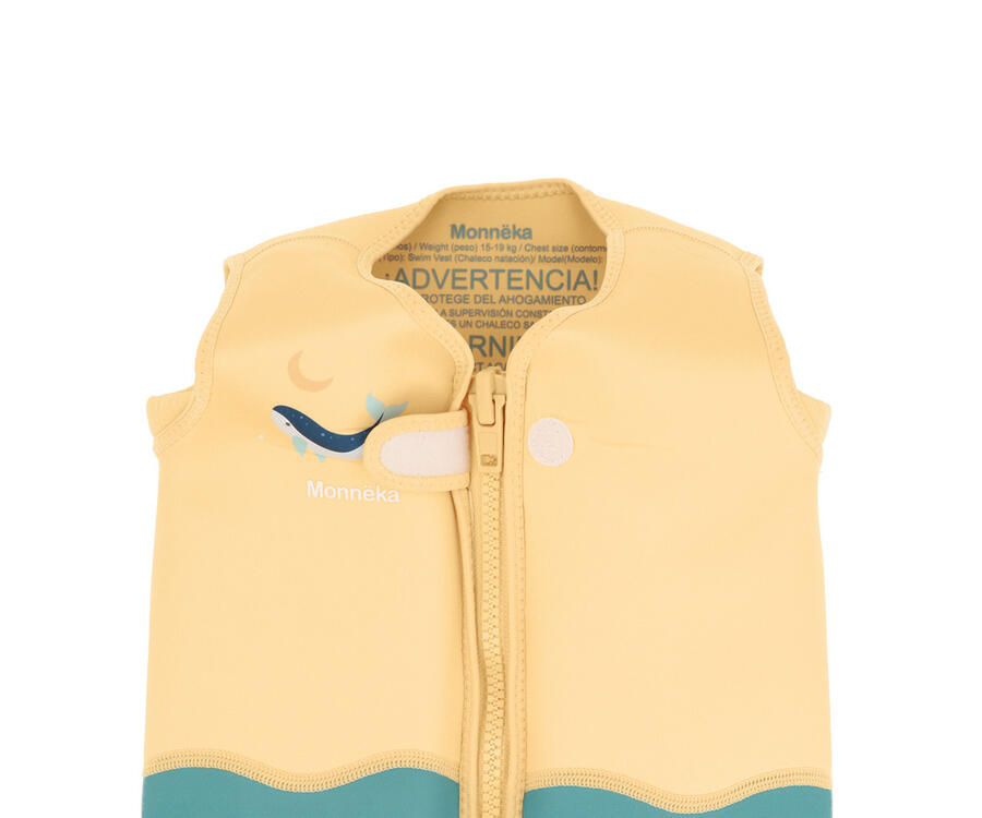 Giacca galleggiante Monnëka - Teal Whale - Taglia 2-3 anni (M – 15-19 kg)  Taglia 3-6 anni (L – 19-30 kg)  ​