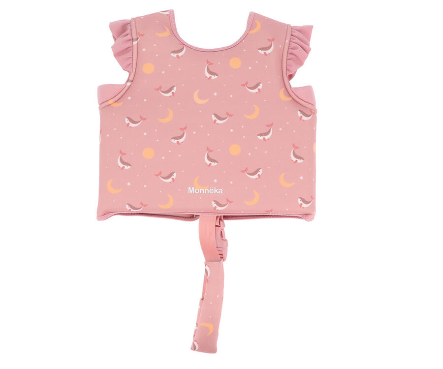 Giacca galleggiante Monnëka - Pink Whale - Taglia 2-3 anni (M – 15-19 kg)  Taglia 3-6 anni (L – 19-30 kg)  ​