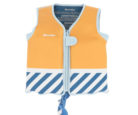 Giacca galleggiante Monnëka - Stripes Blues & Beymond - Taglia 2-3 anni (M – 15-19 kg) Taglia 3-6 anni (L – 19-30 kg) 