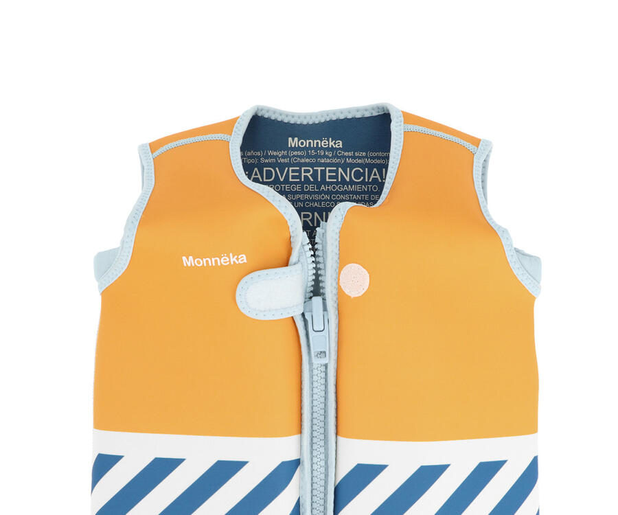 Giacca galleggiante Monnëka - Stripes Blues & Beymond - Taglia 2-3 anni (M – 15-19 kg)  Taglia 3-6 anni (L – 19-30 kg)  ​