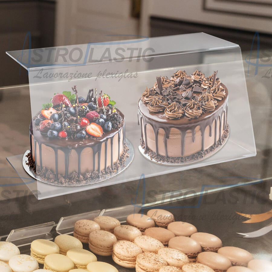 Parafiato in Plexiglass per Alimenti – Vetrina Protettiva Trasparente per Banconi Bar e Pasticcerie – PMMA Alimentare HACCP, Made in Italy
