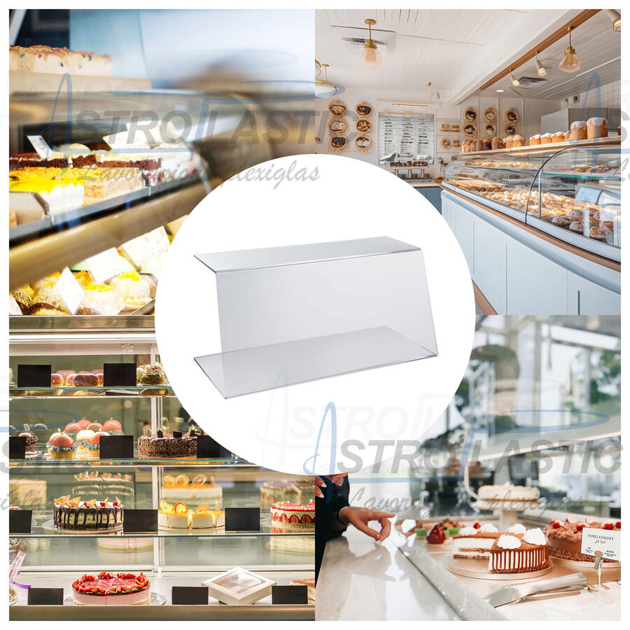 Parafiato in Plexiglass per Alimenti – Vetrina Protettiva Trasparente per Banconi Bar e Pasticcerie – PMMA Alimentare HACCP, Made in Italy