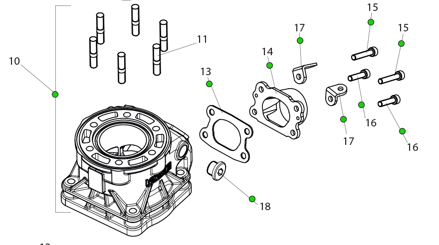 PIASTRINA COLLETTORE SCARICO ROK SVR