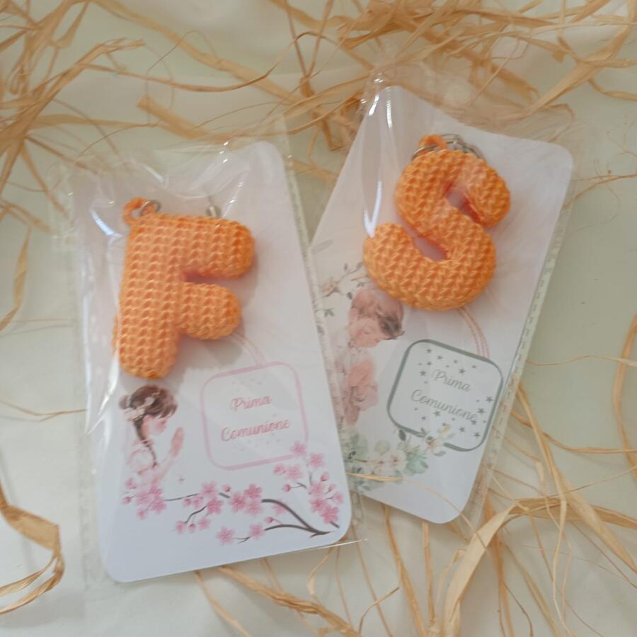 Lettera portachiavi 3D ispirato amigurumi