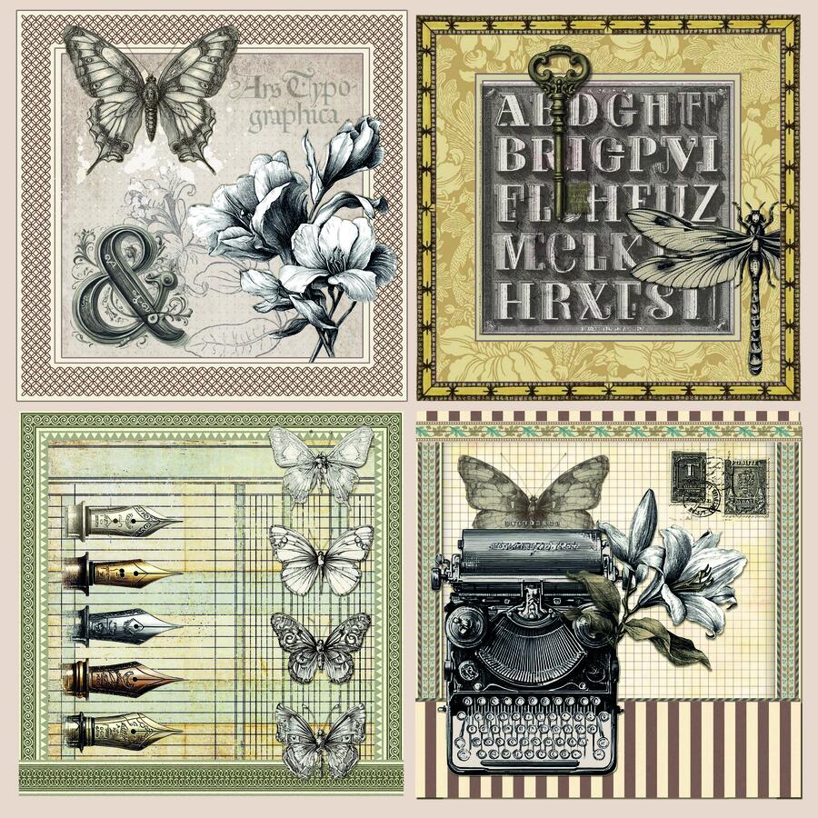 Typographic Paper Pad 20,3 x 20,3 