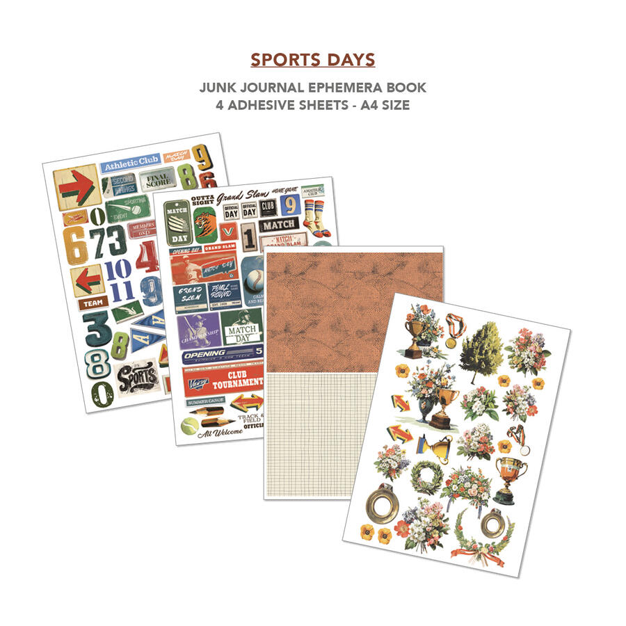 Junk Journal Ephemera Book Sports Days
