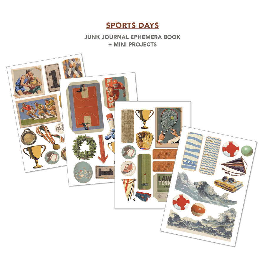 Junk Journal Ephemera Book Sports Days
