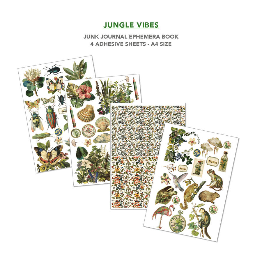 Junk Journal Ephemera Book Jungle Vibes