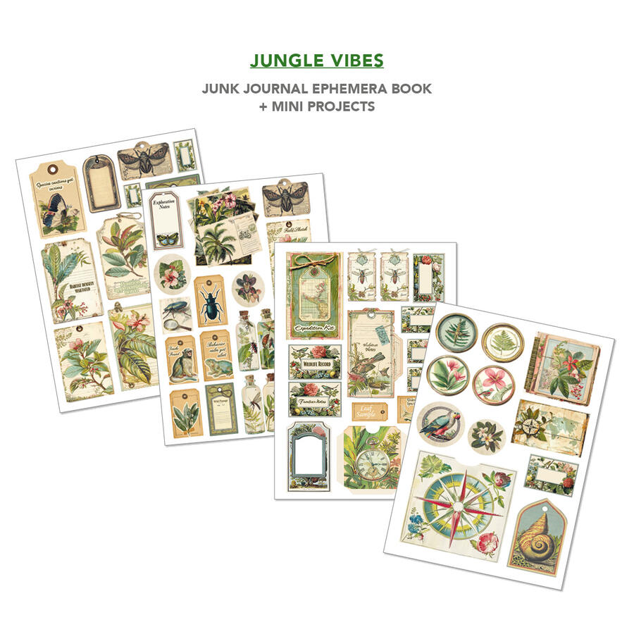Junk Journal Ephemera Book Jungle Vibes