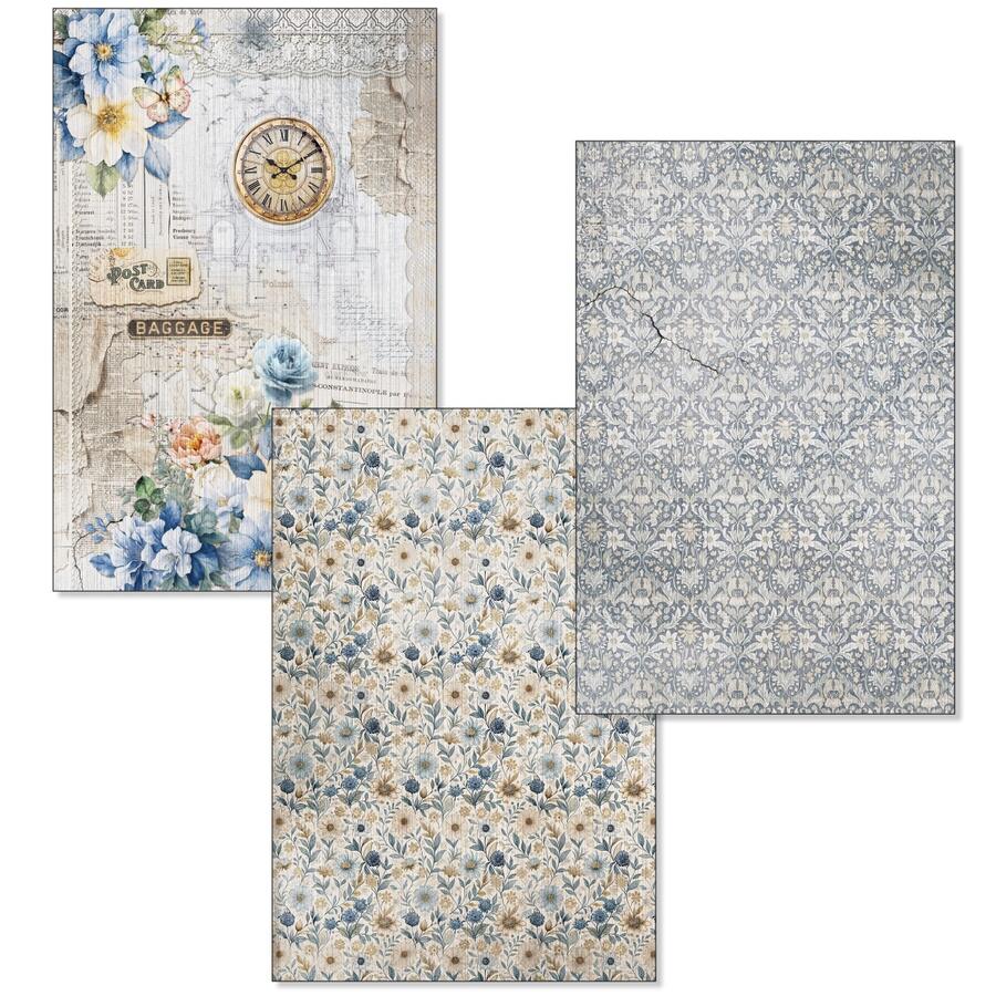 Deluxe Paper Silver & Vellum Dual Pack  A4 Mixed 6 pcs Eastern Journey