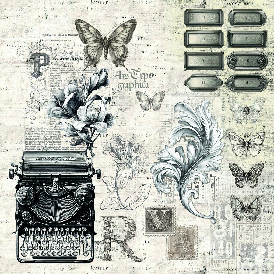 Typographic Patterns pad 30,5 x 30,5 