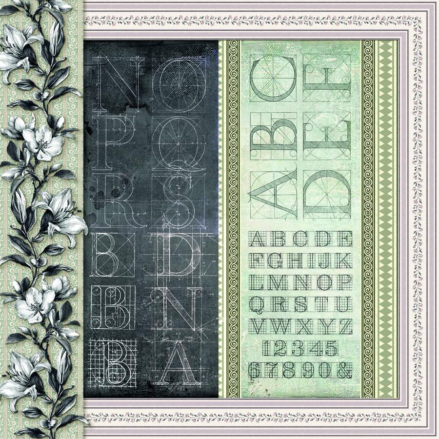 Typographic Patterns pad 30,5 x 30,5 