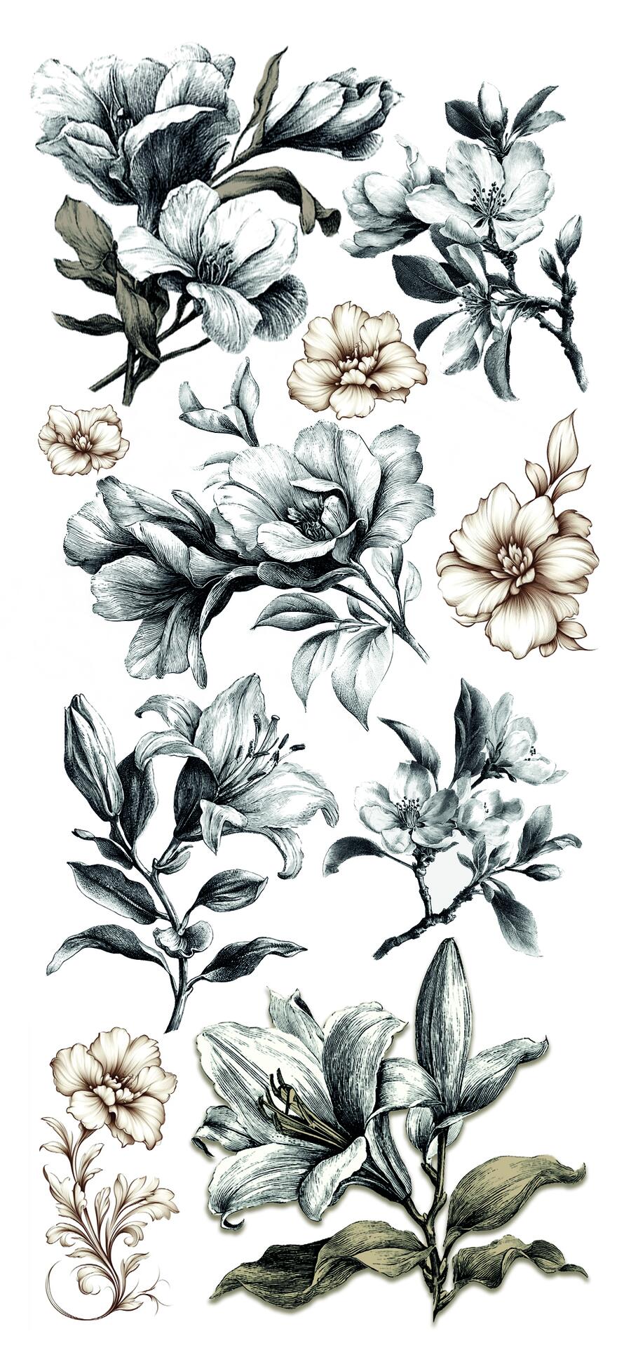 Art stickers Typographic transparent adhesive sheets 