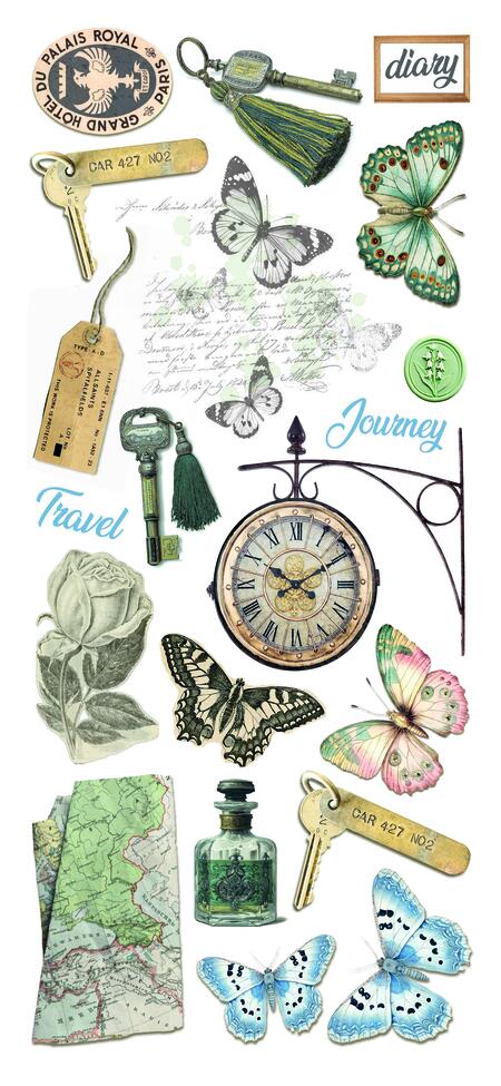 Art stickers Eastern Journey transparent adhesive sheets 