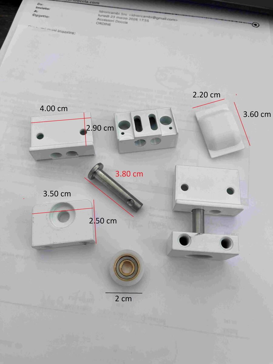 R700/11 Gruppo Scorrimento Tondo Bianco RIC 216- Kit 4 pz