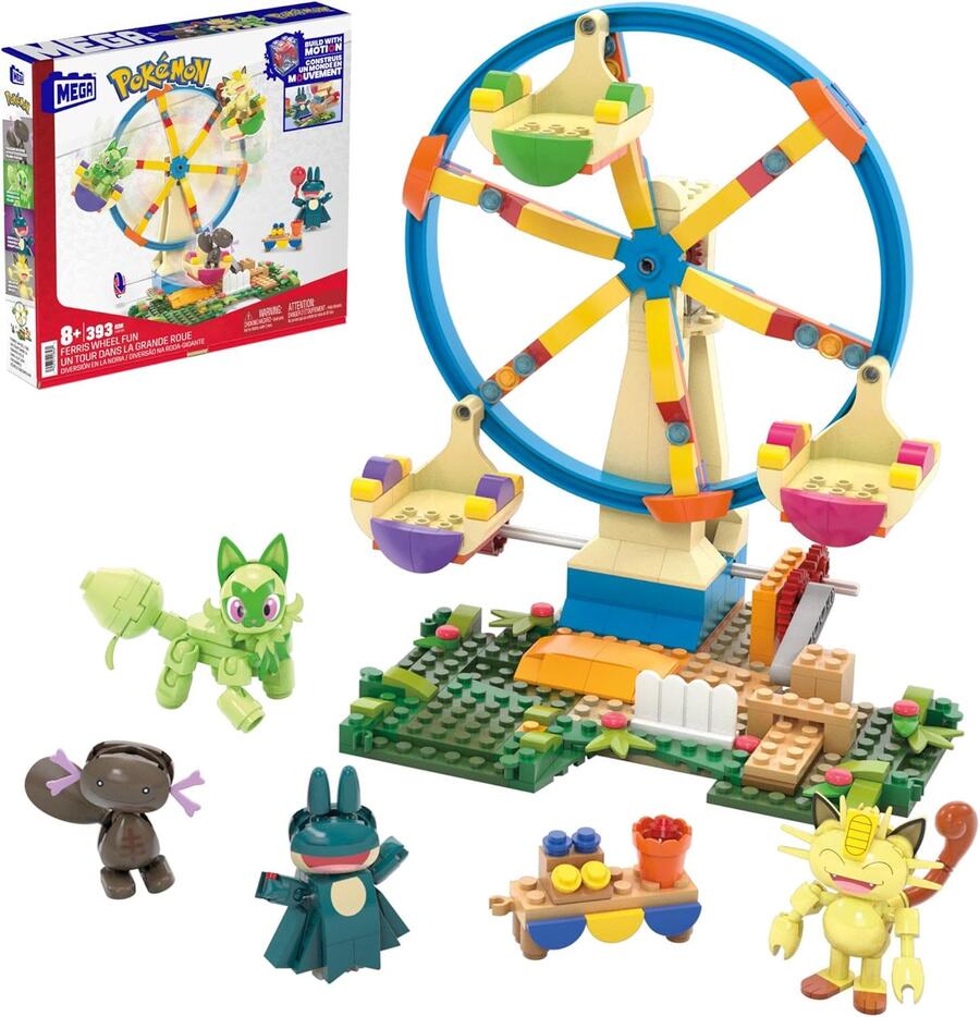 Pokèmon Costruzioni Mega Ruota panoramica 393 pezzi - Mattel - HXF80 - 8+