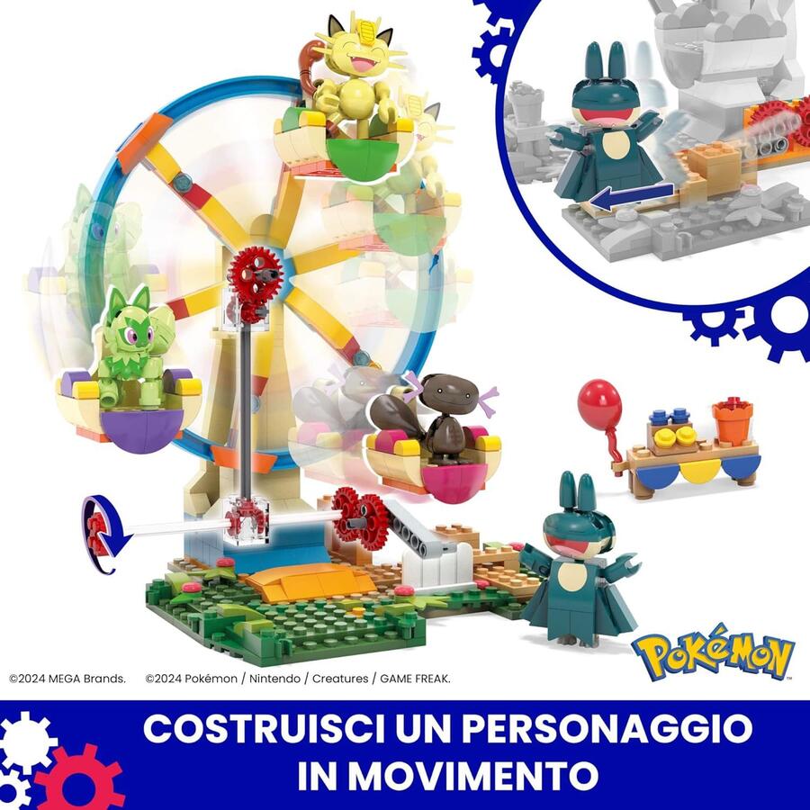 Pokèmon Costruzioni Mega Ruota panoramica 393 pezzi - Mattel - HXF80 - 8+