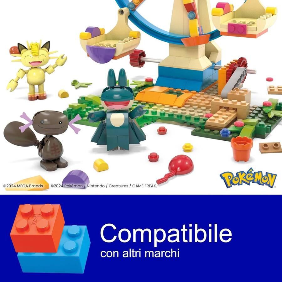 Pokèmon Costruzioni Mega Ruota panoramica 393 pezzi - Mattel - HXF80 - 8+