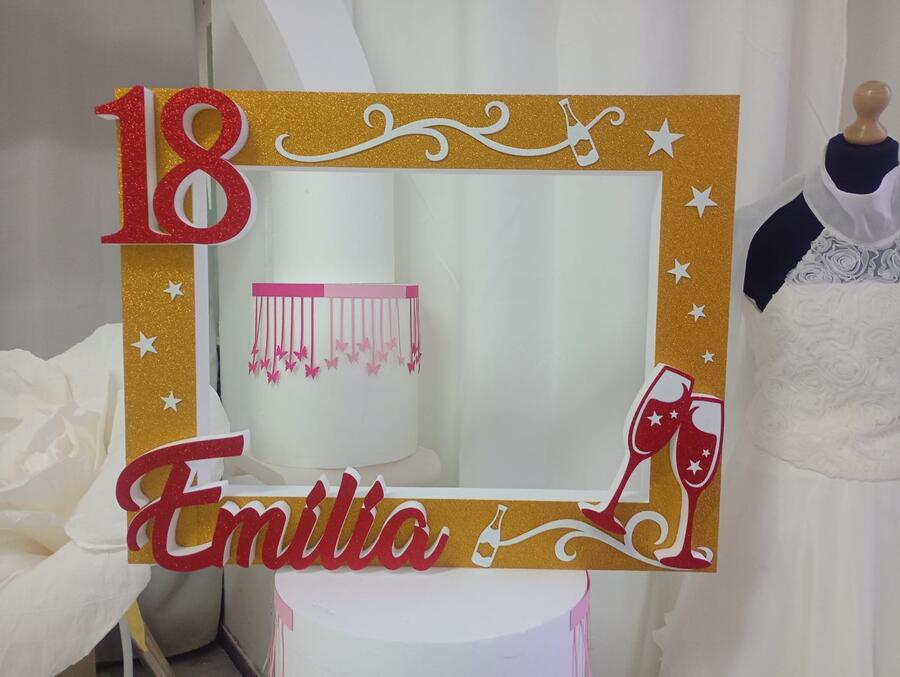 Oro Cornice selfie 18  perosnalizzabile