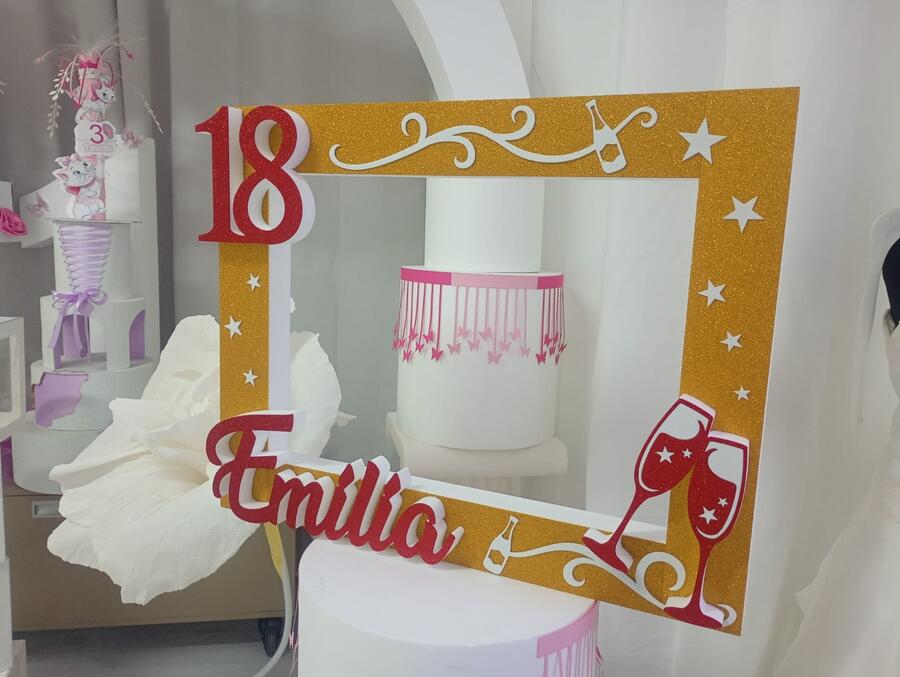 Oro Cornice selfie 18  perosnalizzabile