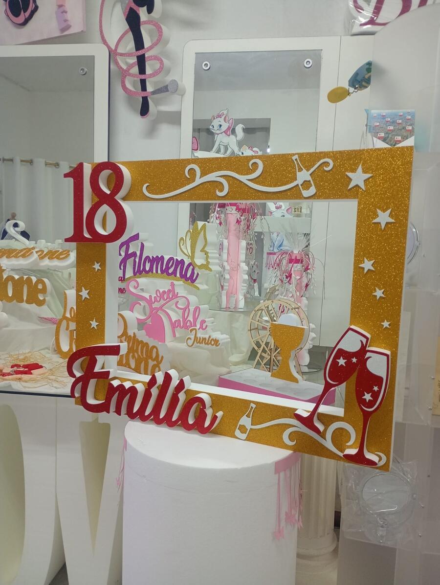 Oro Cornice selfie 18  perosnalizzabile