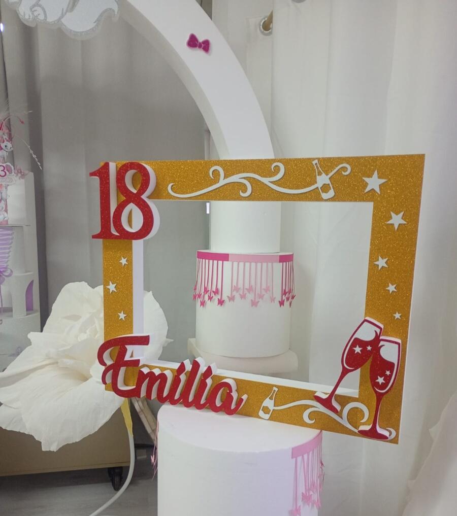 Oro Cornice selfie 18  perosnalizzabile