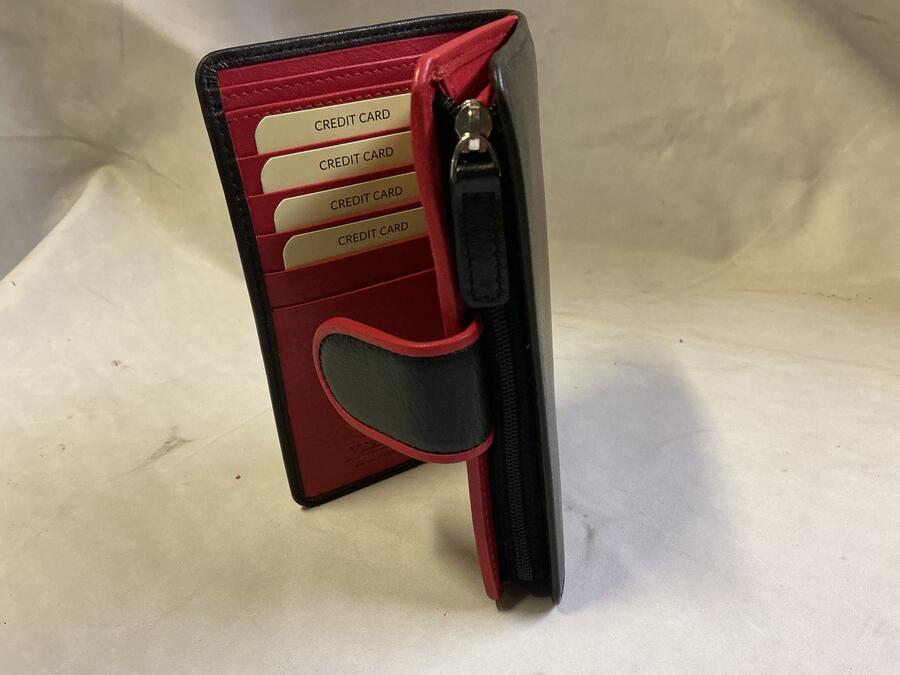 Portafoglio donna Gilu Nero/rosso 6048