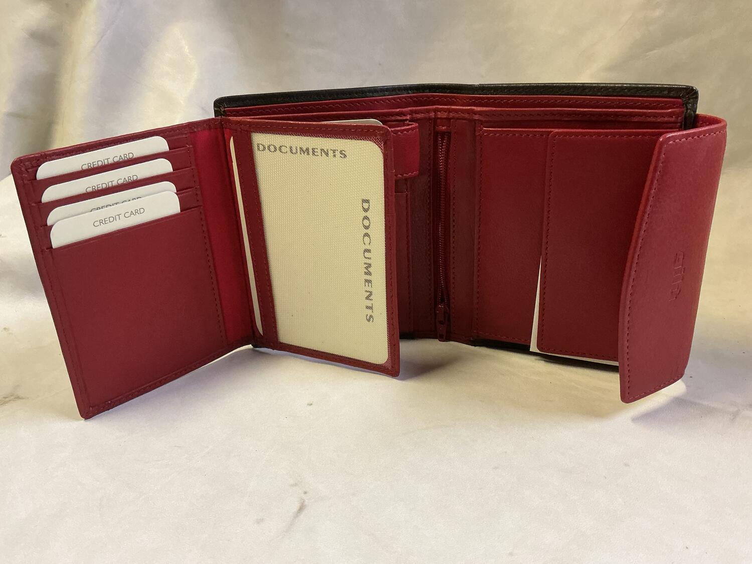 Portafoglio donna Gilu Nero/rosso 616