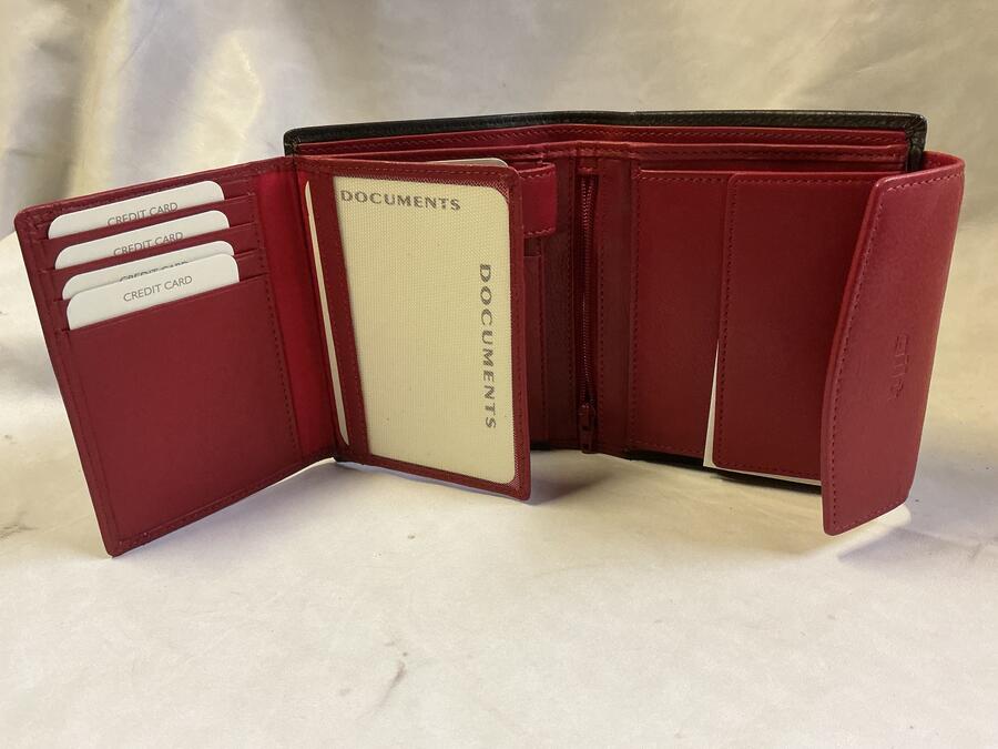 Portafoglio donna Gilu Nero/rosso 616