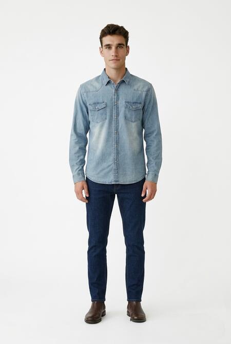 Telamira Camicia In Denim 