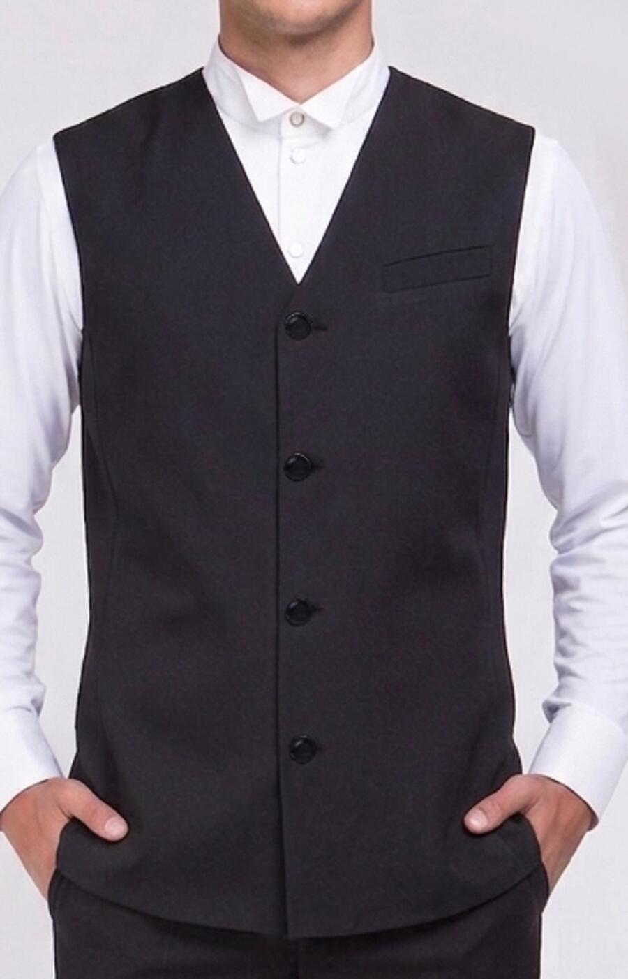 Gilet lungo stile giacca tutto in stoffa senza raso dietro con spacchetti laterali U720