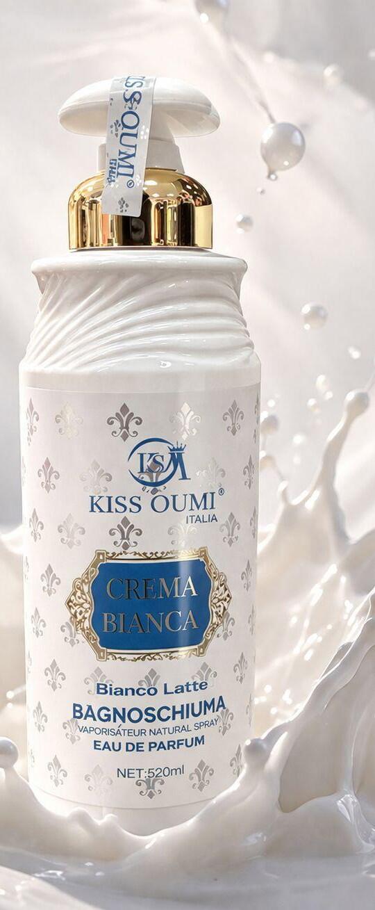 KISS OUMI BAGNOSCHIUMA BIANCOLATTE DA 520 ml
 [Conf.da 12 pezzi]